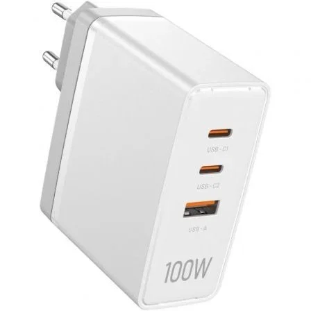 CARGADOR PARED 100W 2xUSB-C/USB-A BLANCO VENTION